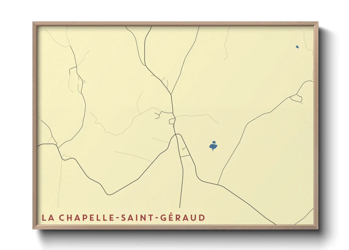 Une affiche de carte sur La Chapelle-Saint-Géraud