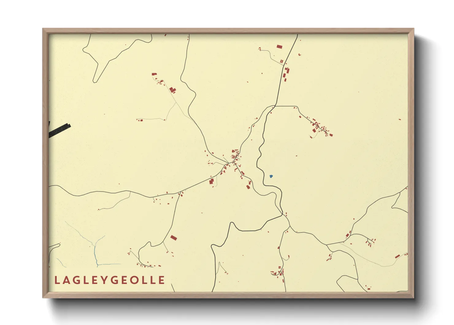 Une affiche de carte sur Lagleygeolle