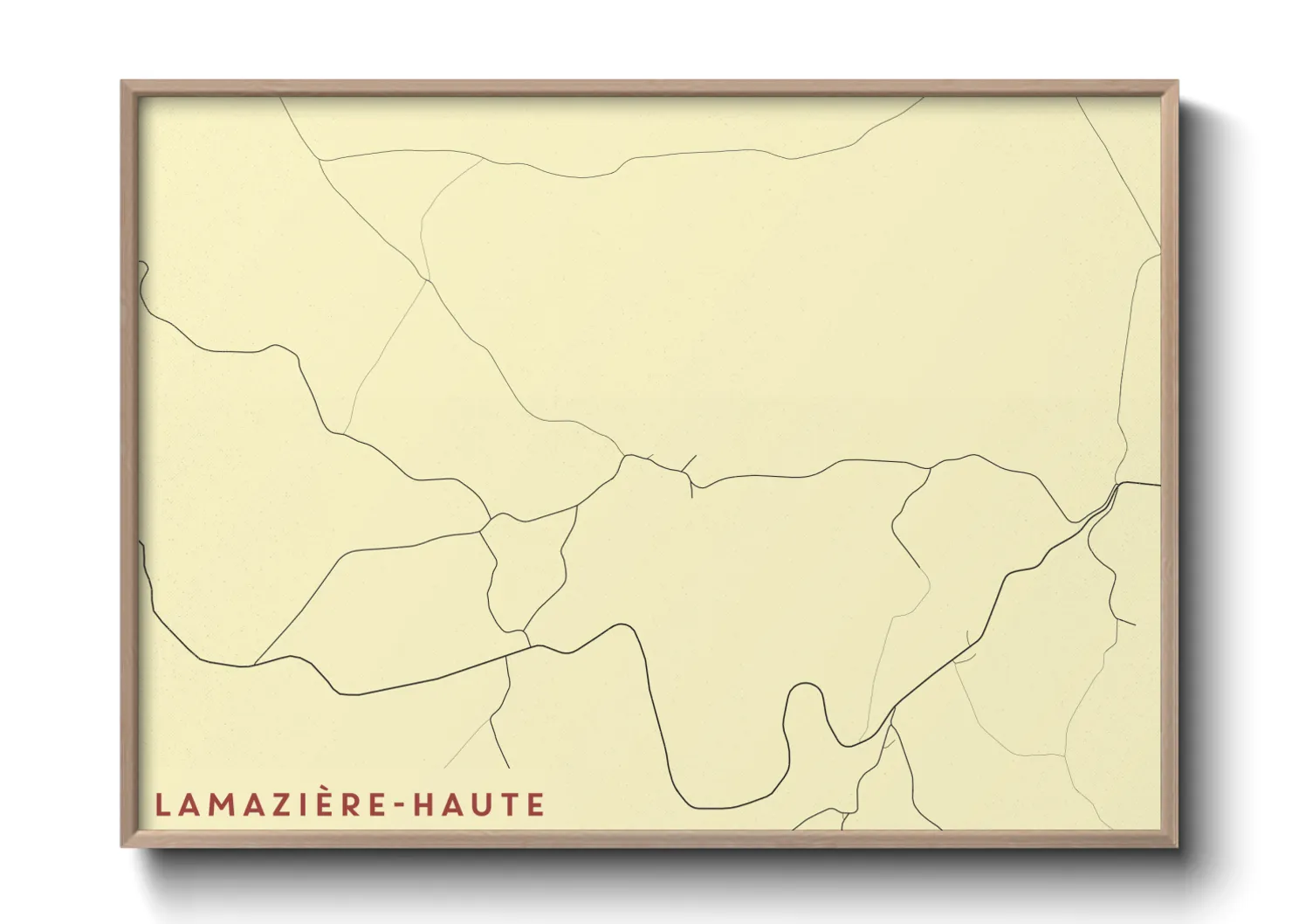Une affiche de carte sur Lamazière-Haute