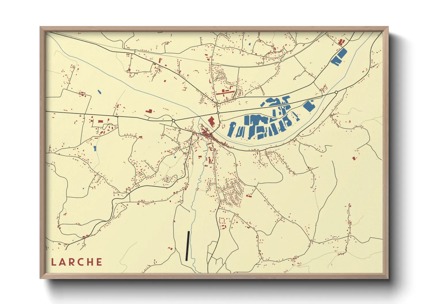 Une affiche de carte sur Larche