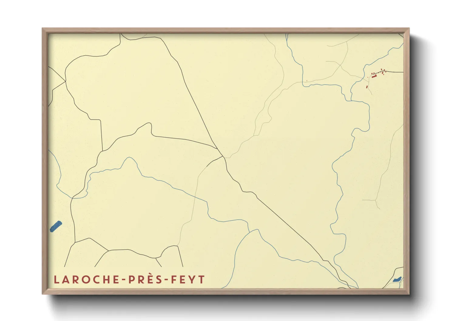 Une affiche de carte sur Laroche-près-Feyt