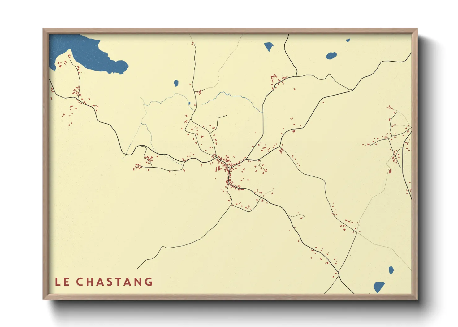Une affiche de carte sur Le Chastang