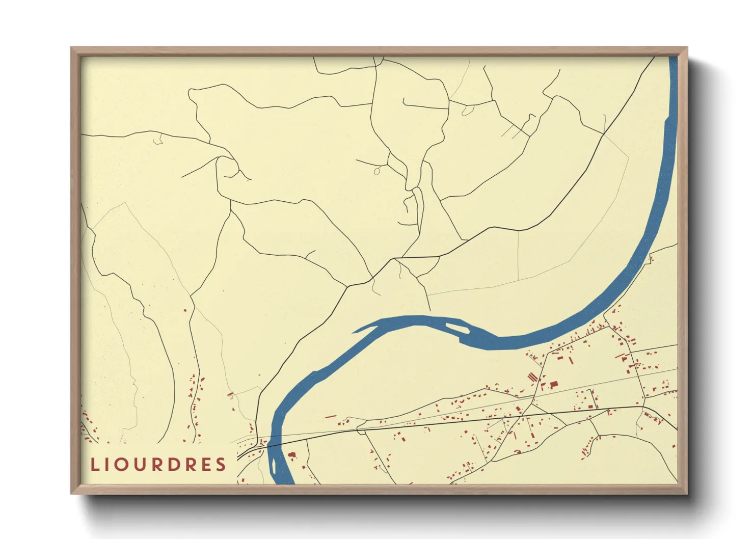 Une affiche de carte sur Liourdres