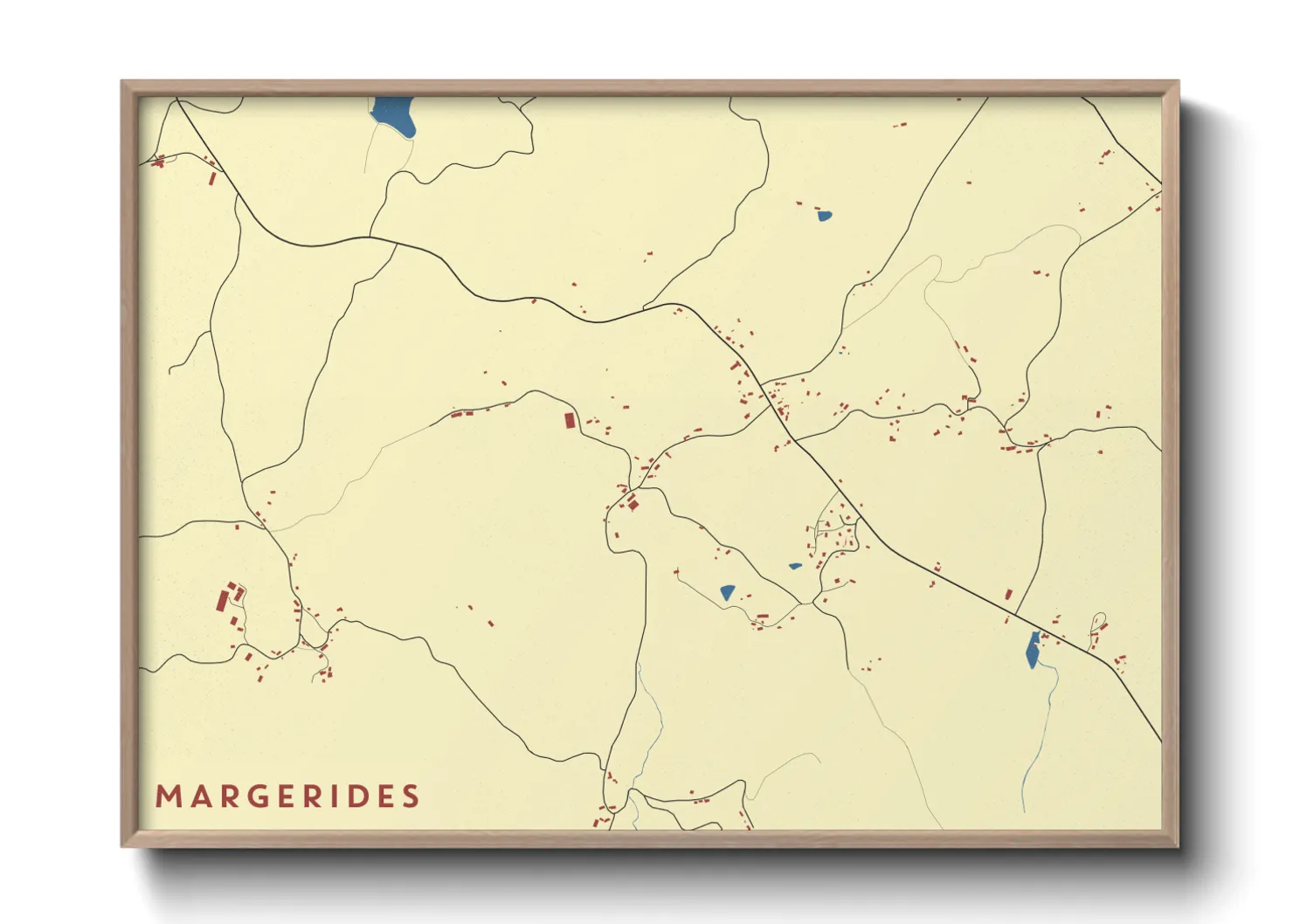 Une affiche de carte sur Margerides