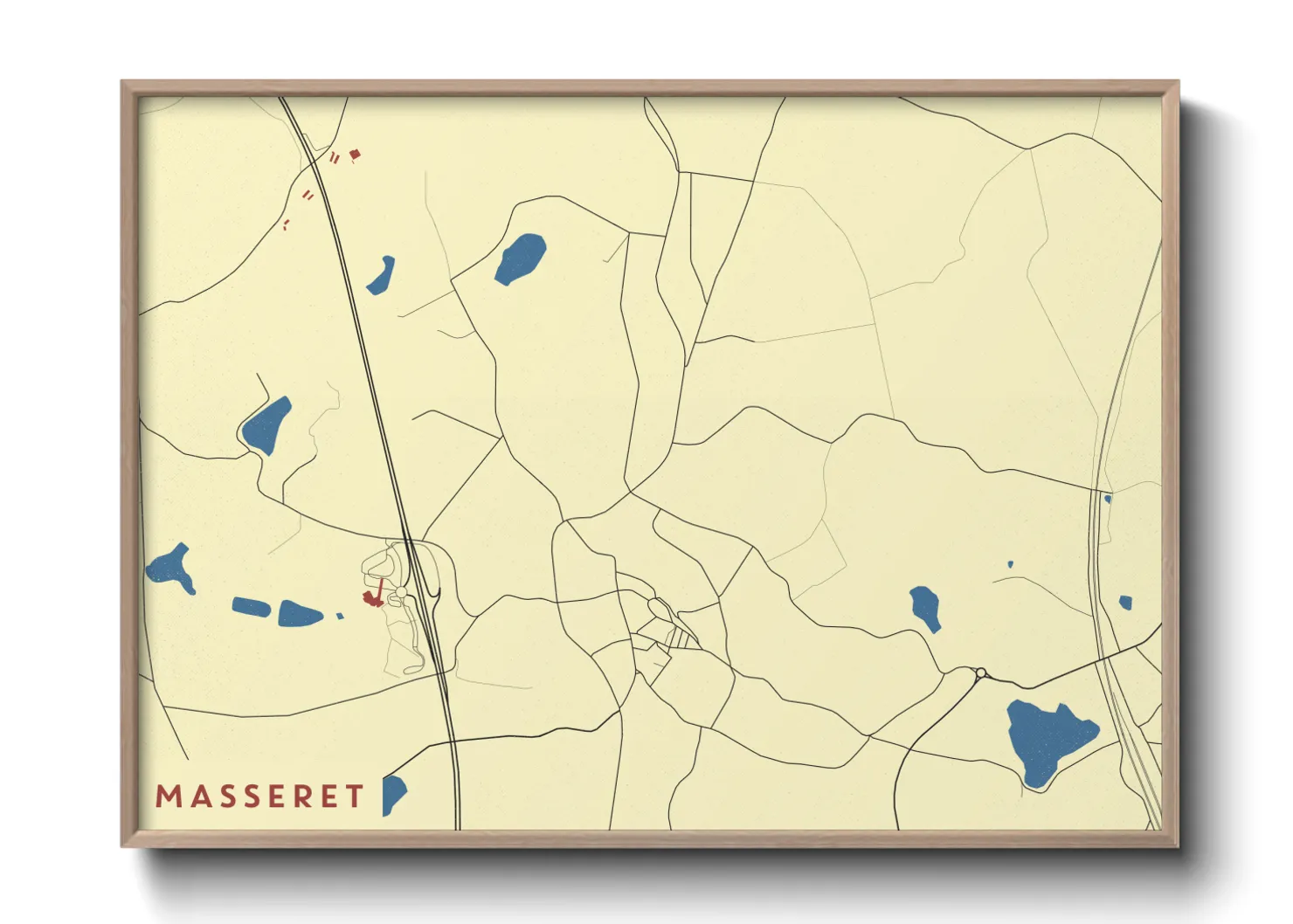 Une affiche de carte sur Masseret