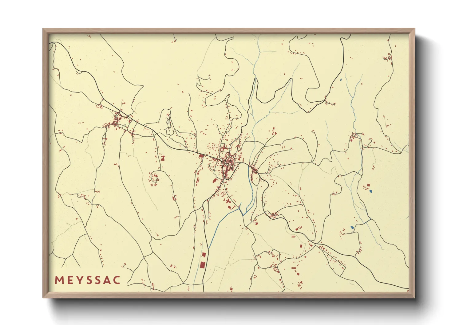 Une affiche de carte sur Meyssac