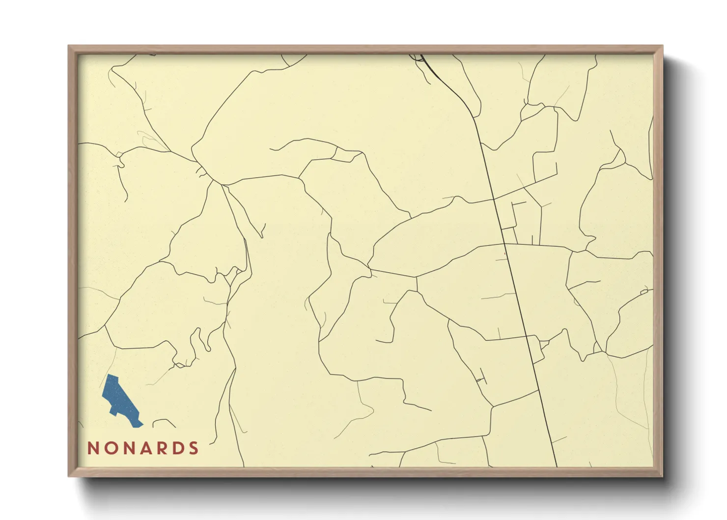 Une affiche de carte sur Nonards