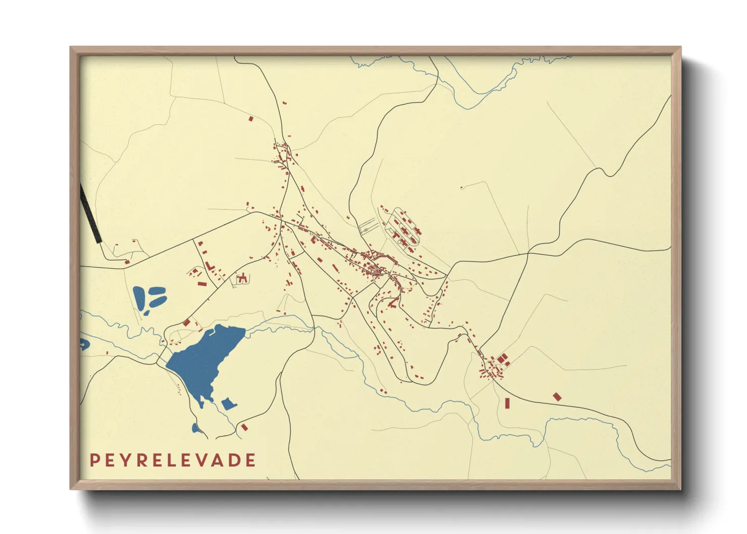 Une affiche de carte sur Peyrelevade