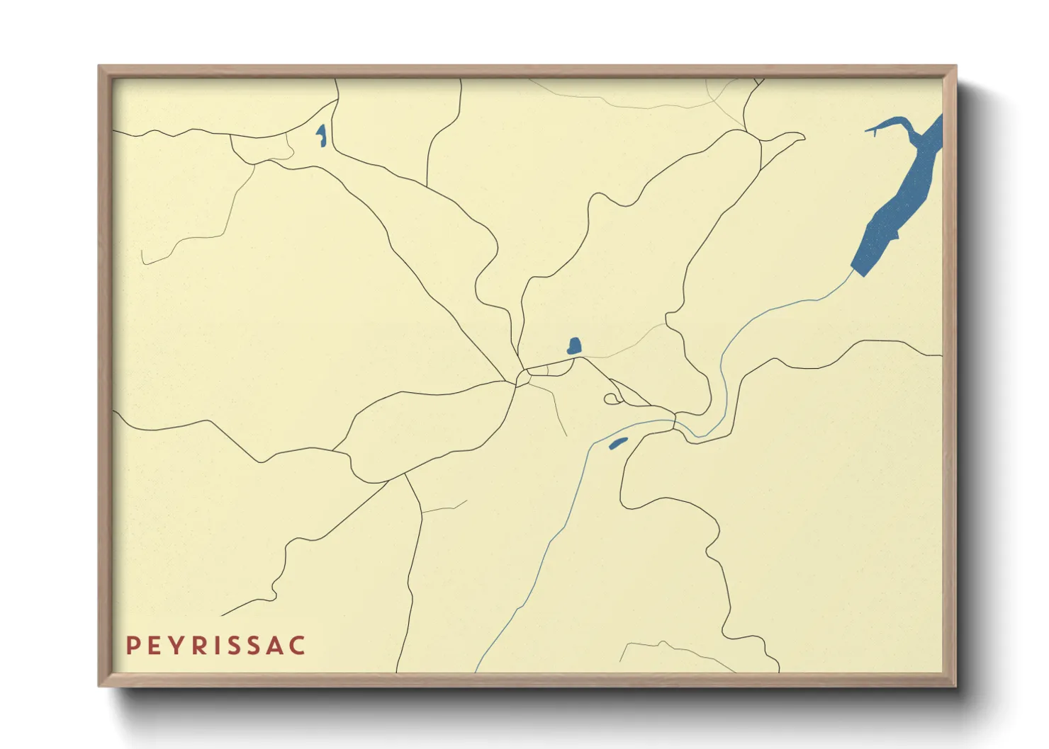 Une affiche de carte sur Peyrissac