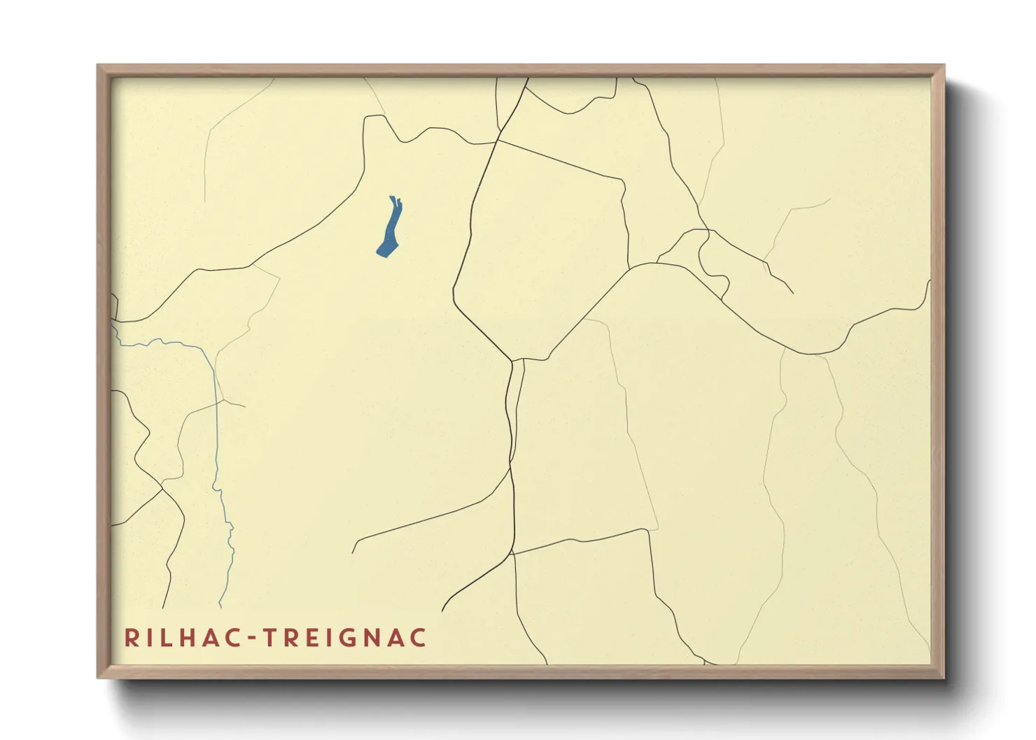 Une affiche de carte sur Rilhac-Treignac