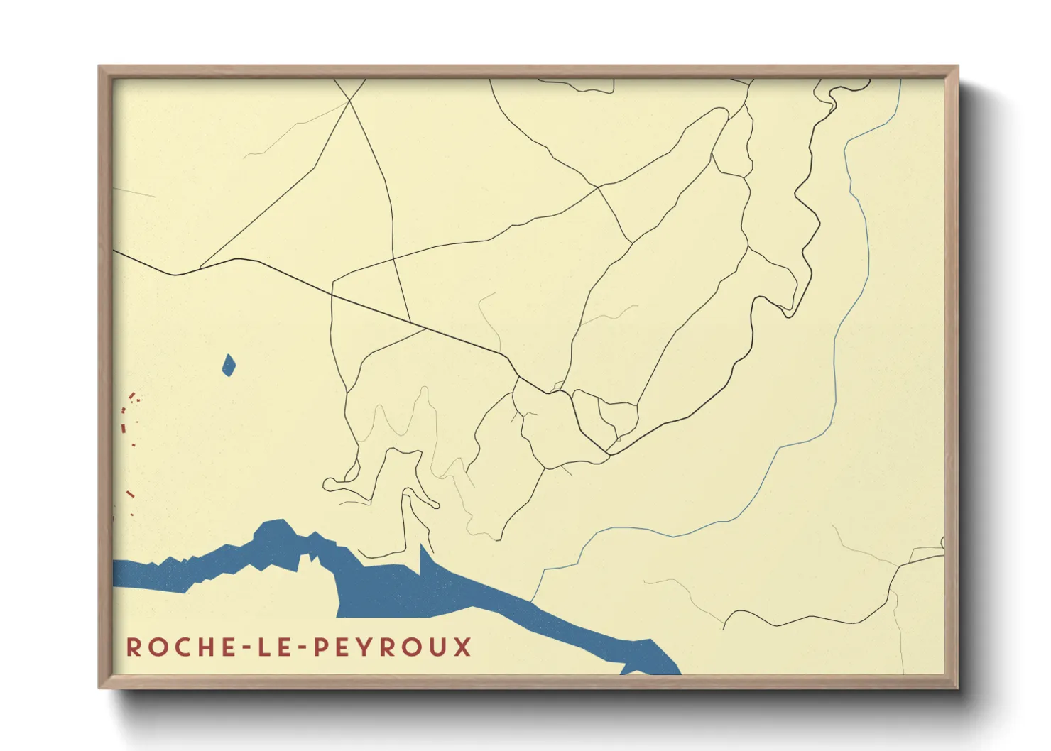 Une affiche de carte sur Roche-le-Peyroux