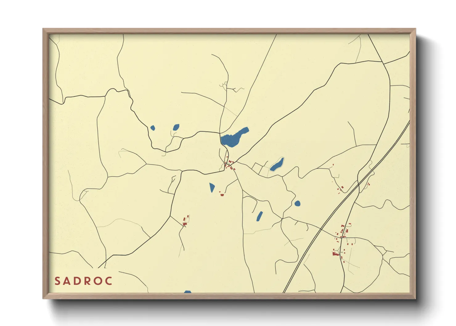 Une affiche de carte sur Sadroc