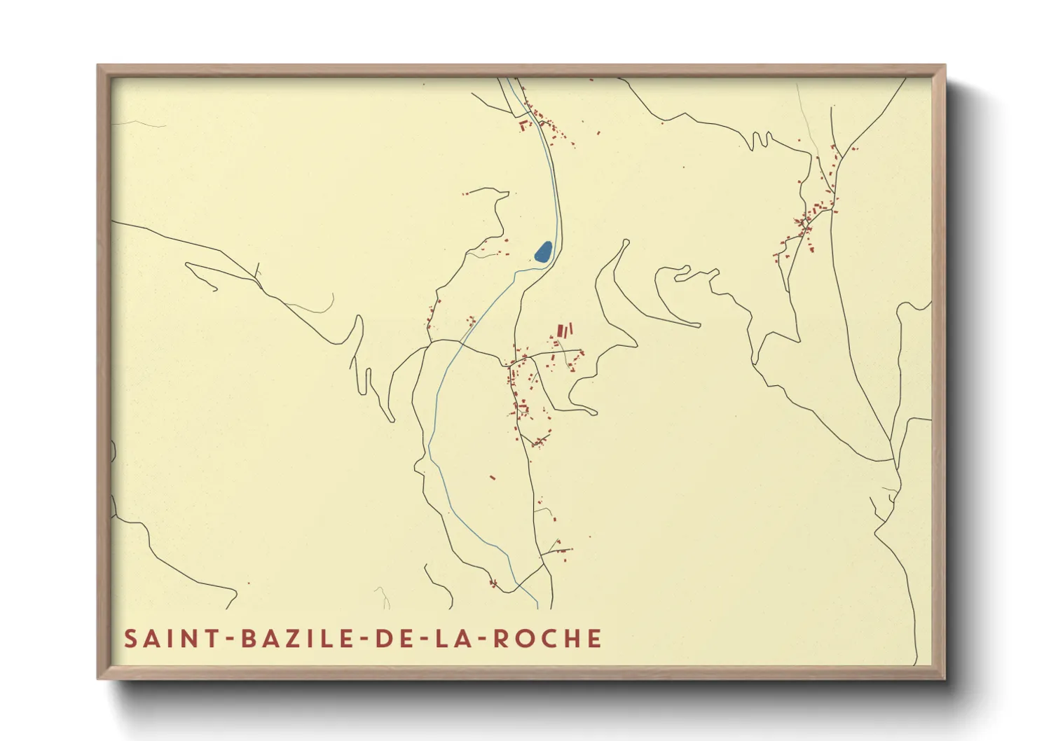 Une affiche de carte sur Saint-Bazile-de-la-Roche