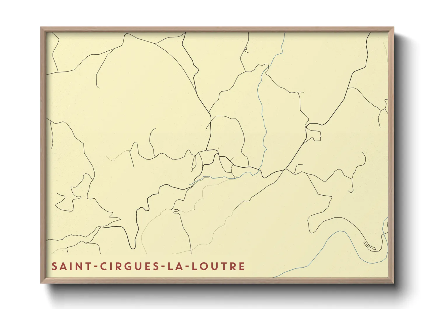 Une affiche de carte sur Saint-Cirgues-la-Loutre