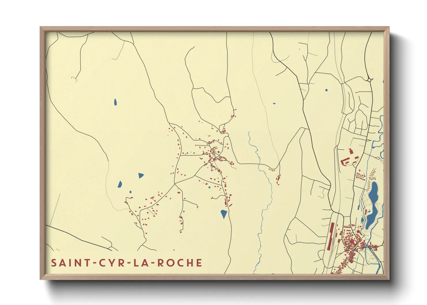 Une affiche de carte sur Saint-Cyr-la-Roche
