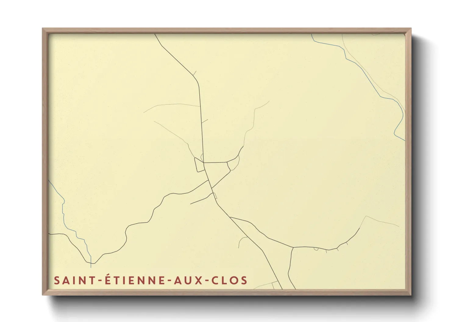 Une affiche de carte sur Saint-Étienne-aux-Clos