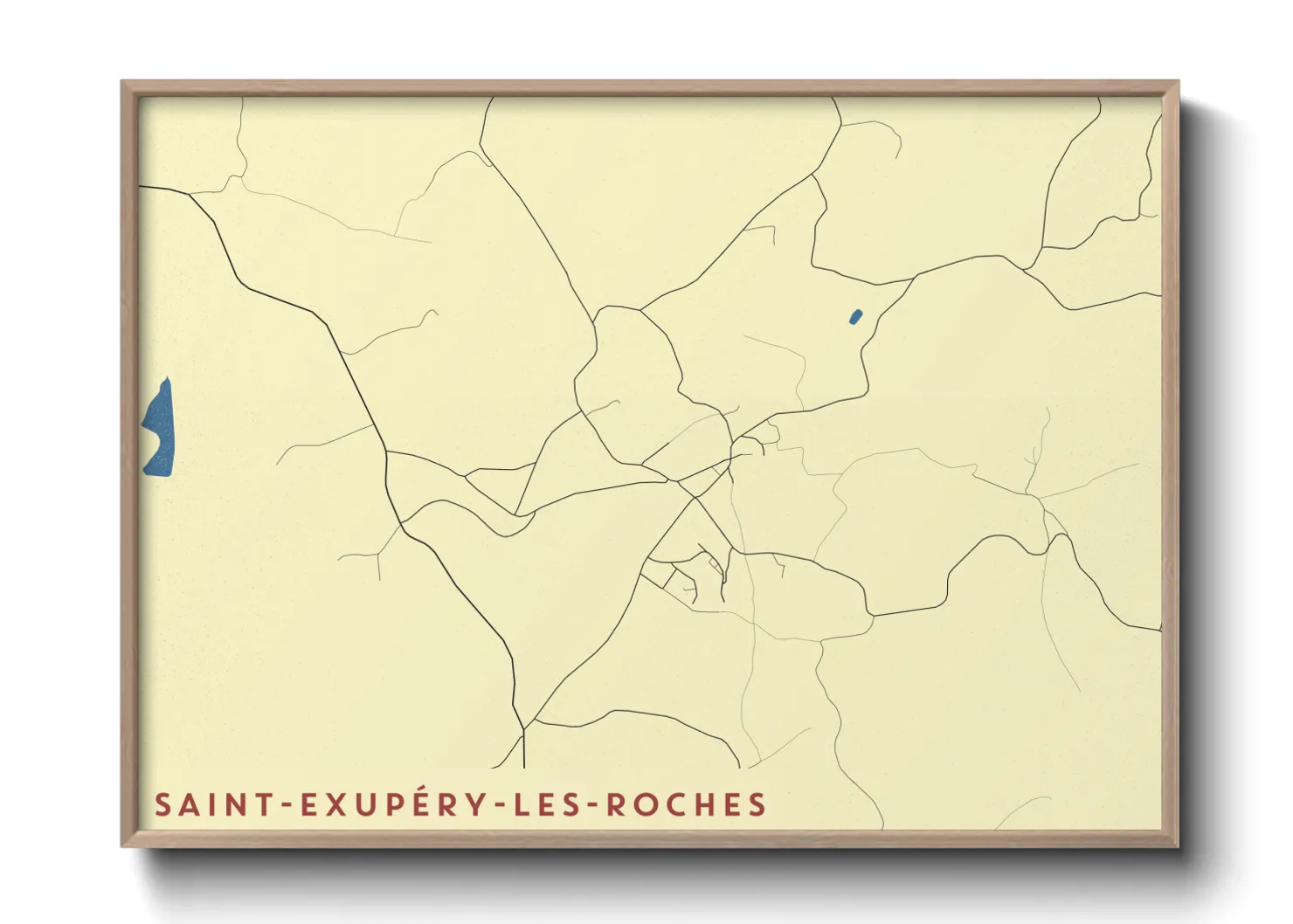 Une affiche de carte sur Saint-Exupéry-les-Roches
