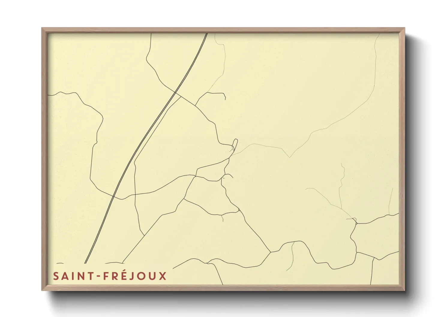 Une affiche de carte sur Saint-Fréjoux