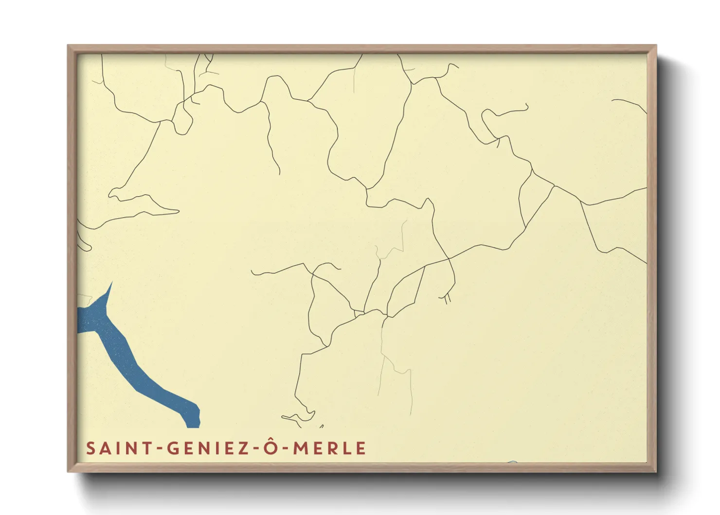 Une affiche de carte sur Saint-Geniez-ô-Merle