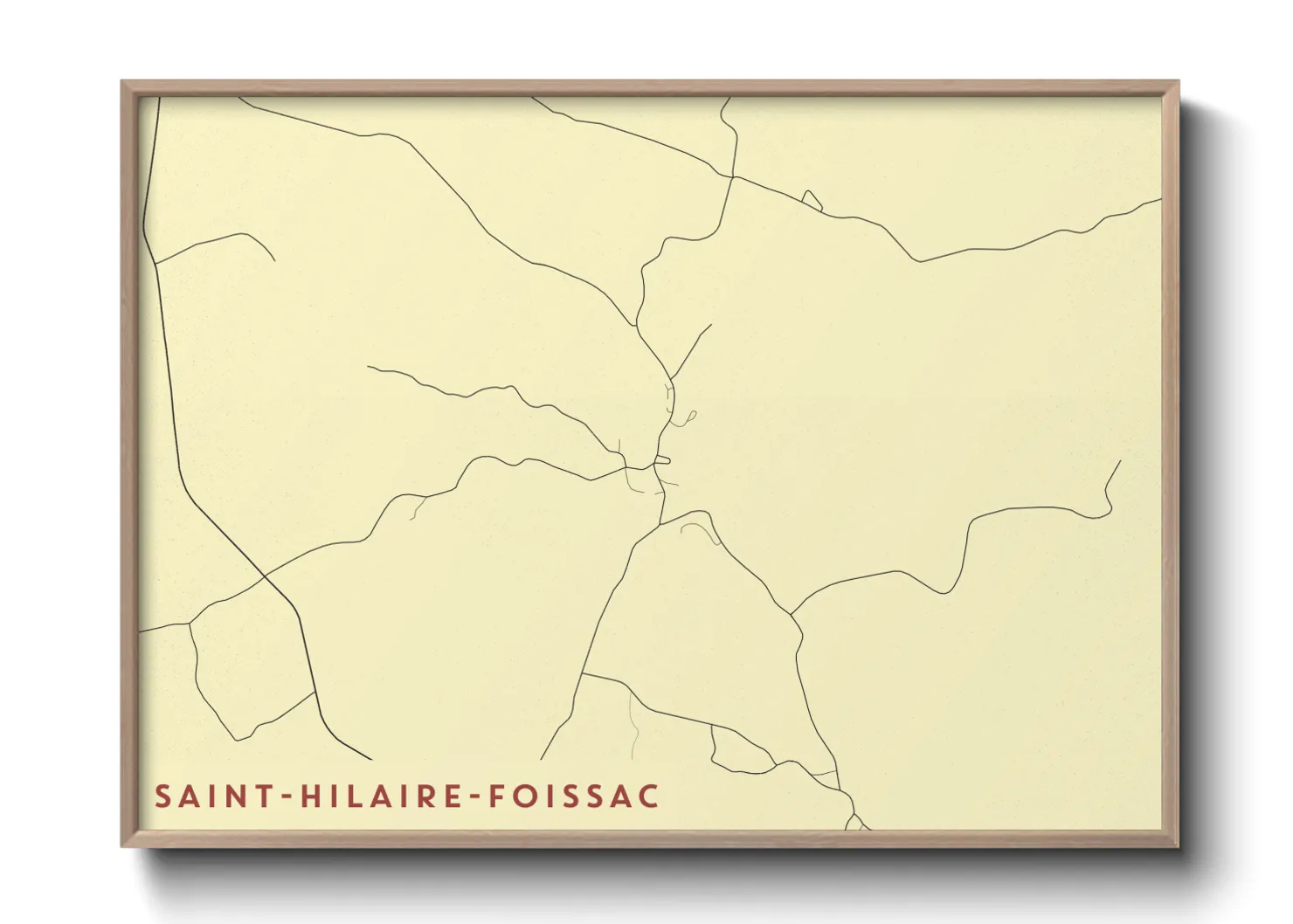 Une affiche de carte sur Saint-Hilaire-Foissac