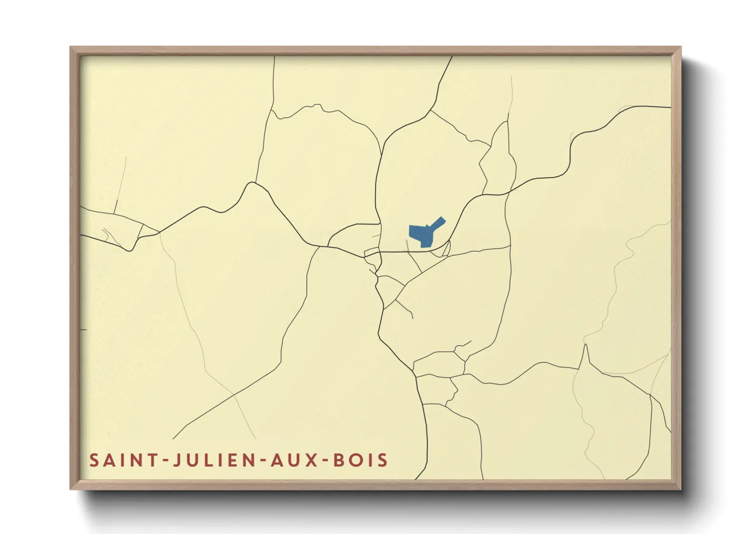 Une affiche de carte sur Saint-Julien-aux-Bois