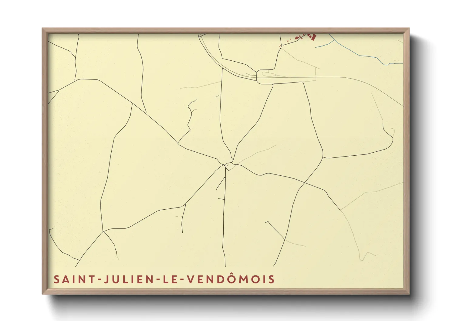 Une affiche de carte sur Saint-Julien-le-Vendômois