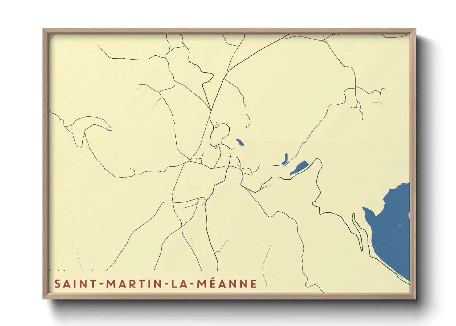 Une affiche de carte sur Saint-Martin-la-Méanne