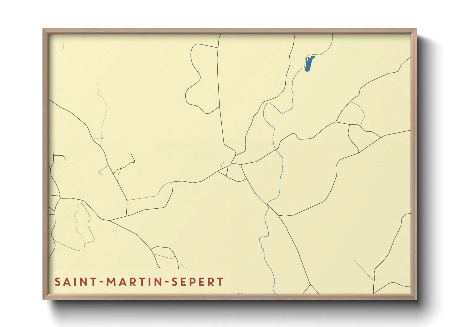 Une affiche de carte sur Saint-Martin-Sepert