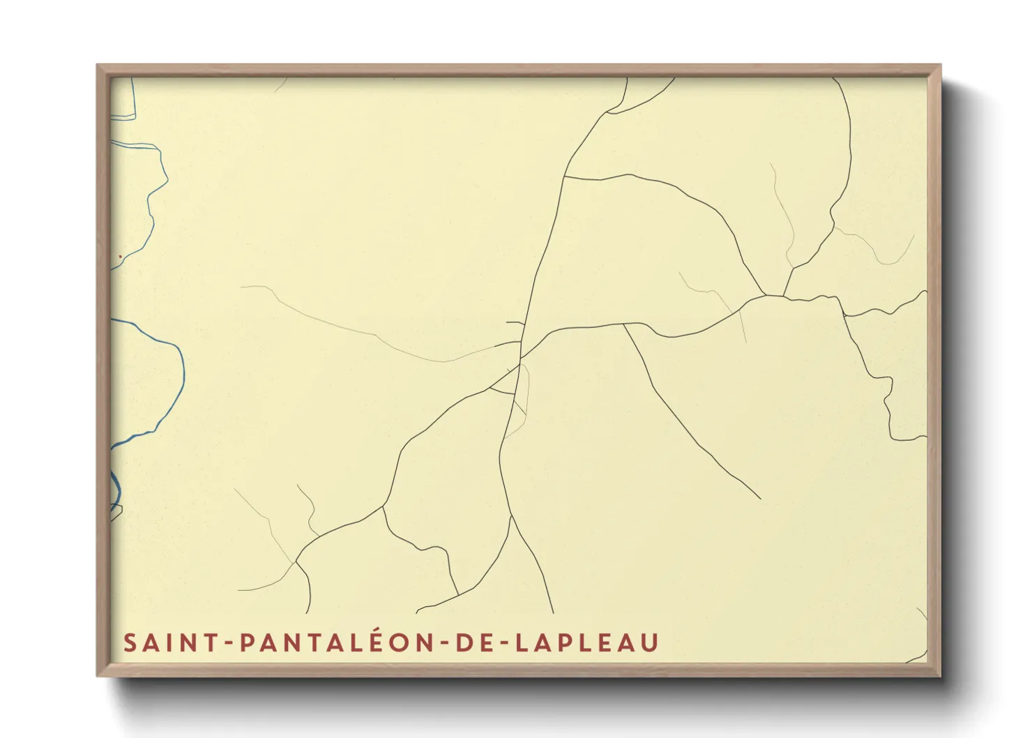 Une affiche de carte sur Saint-Pantaléon-de-Lapleau