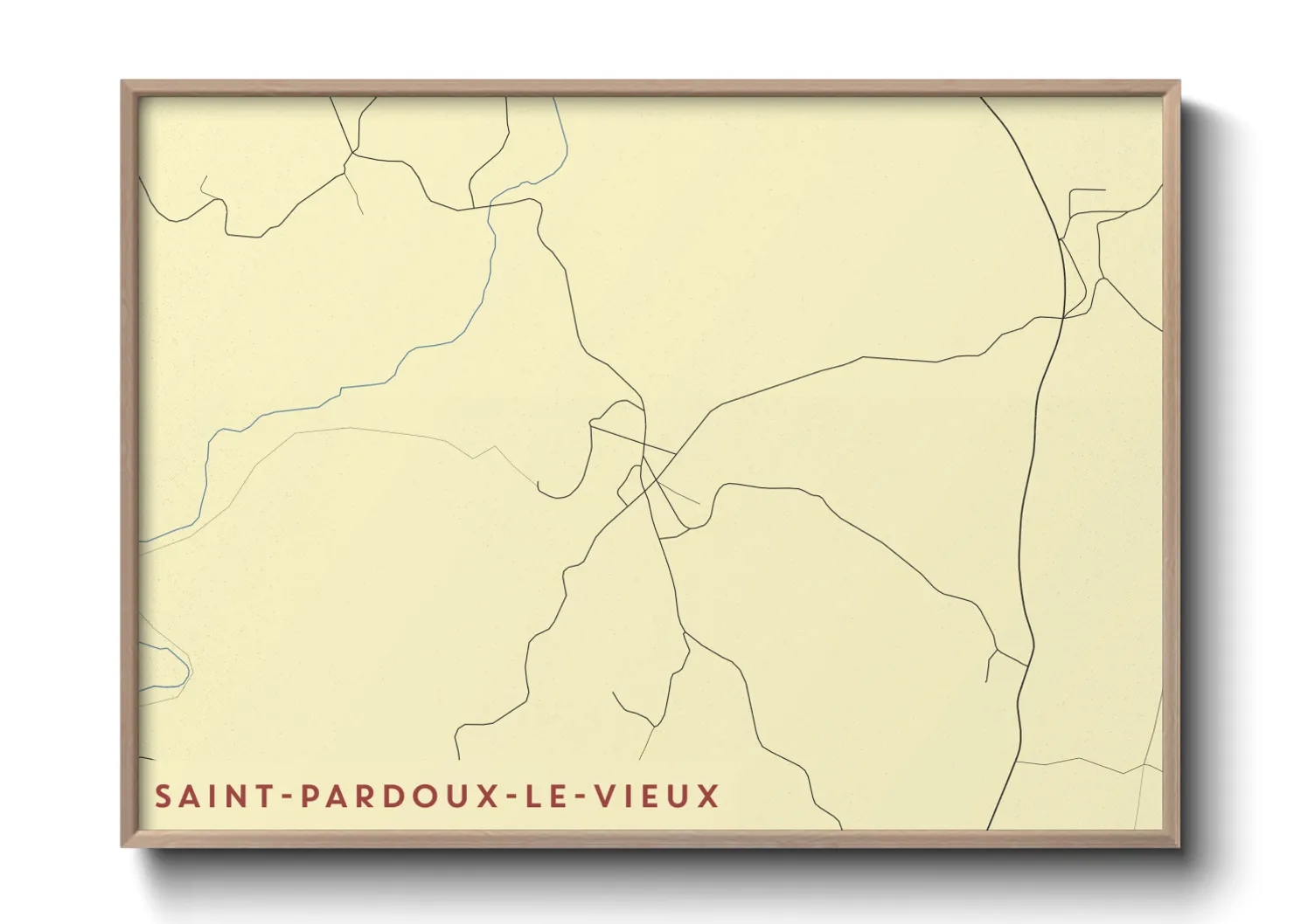 Une affiche de carte sur Saint-Pardoux-le-Vieux