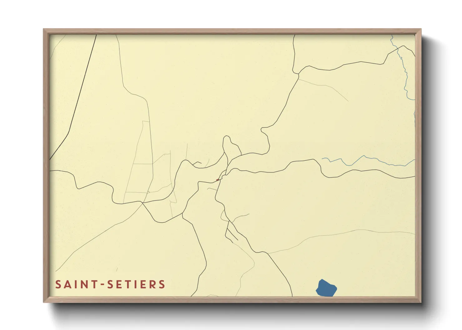 Une affiche de carte sur Saint-Setiers