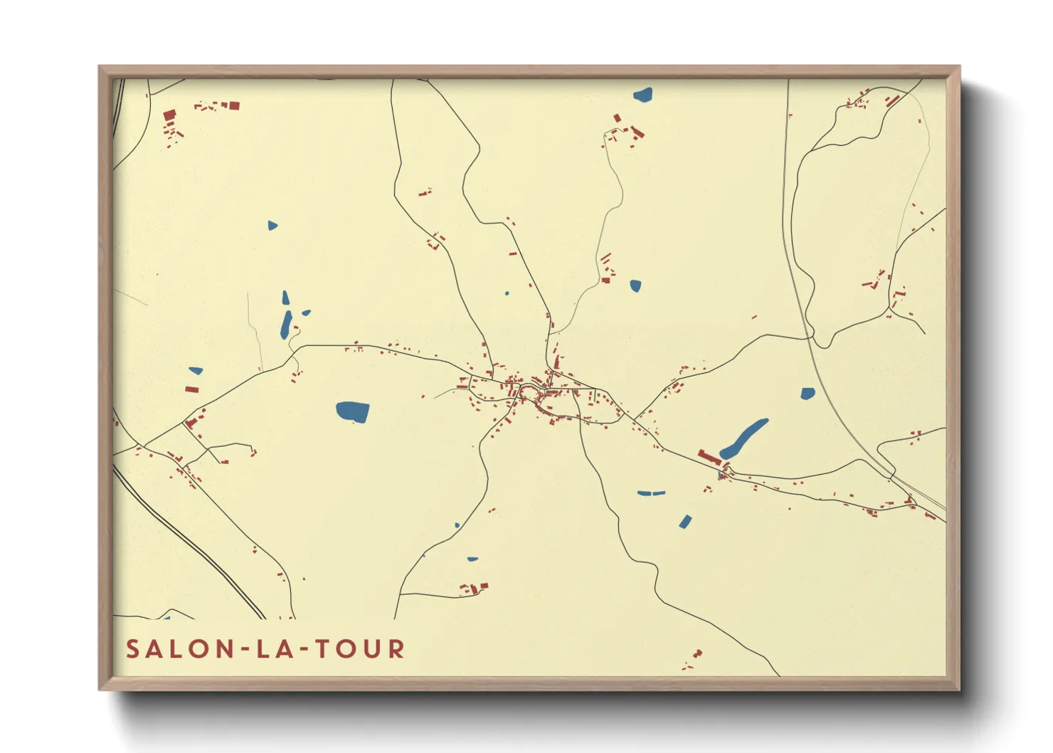 Une affiche de carte sur Salon-la-Tour