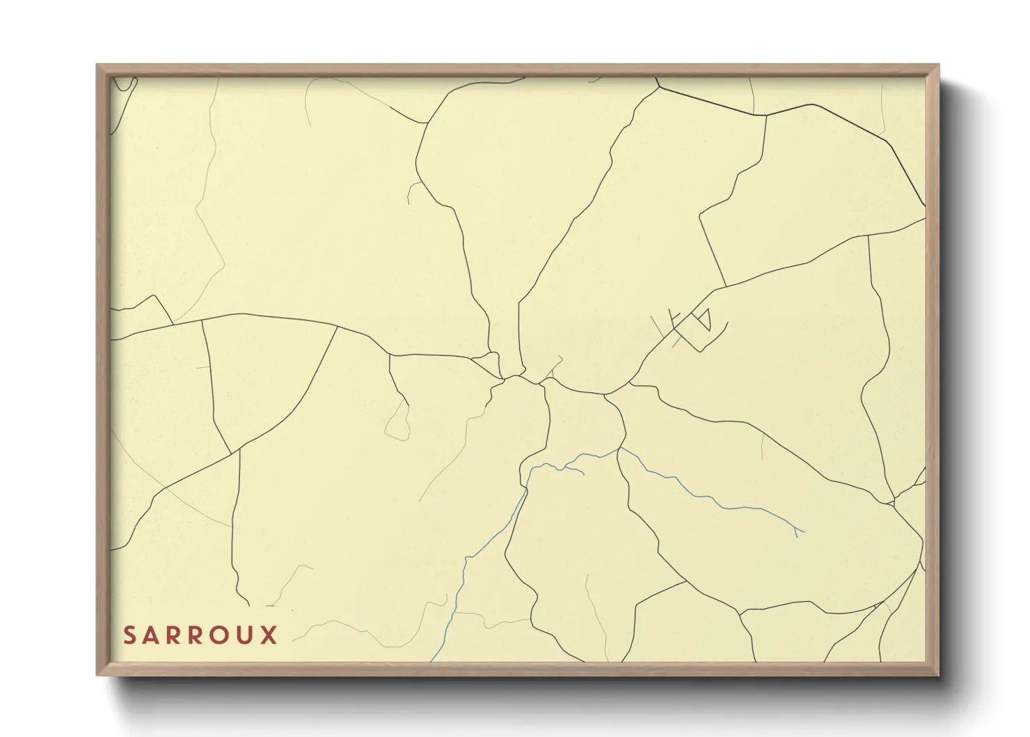 Une affiche de carte sur Sarroux