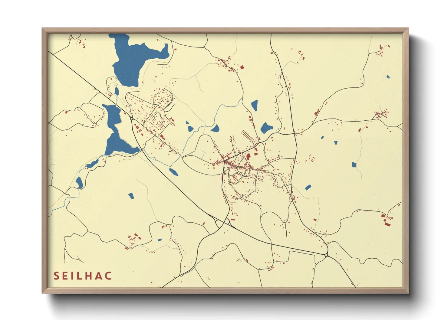 Une affiche de carte sur Seilhac