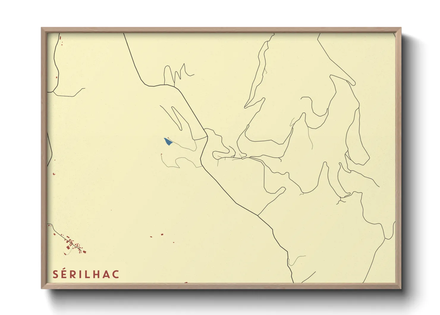 Une affiche de carte sur Sérilhac