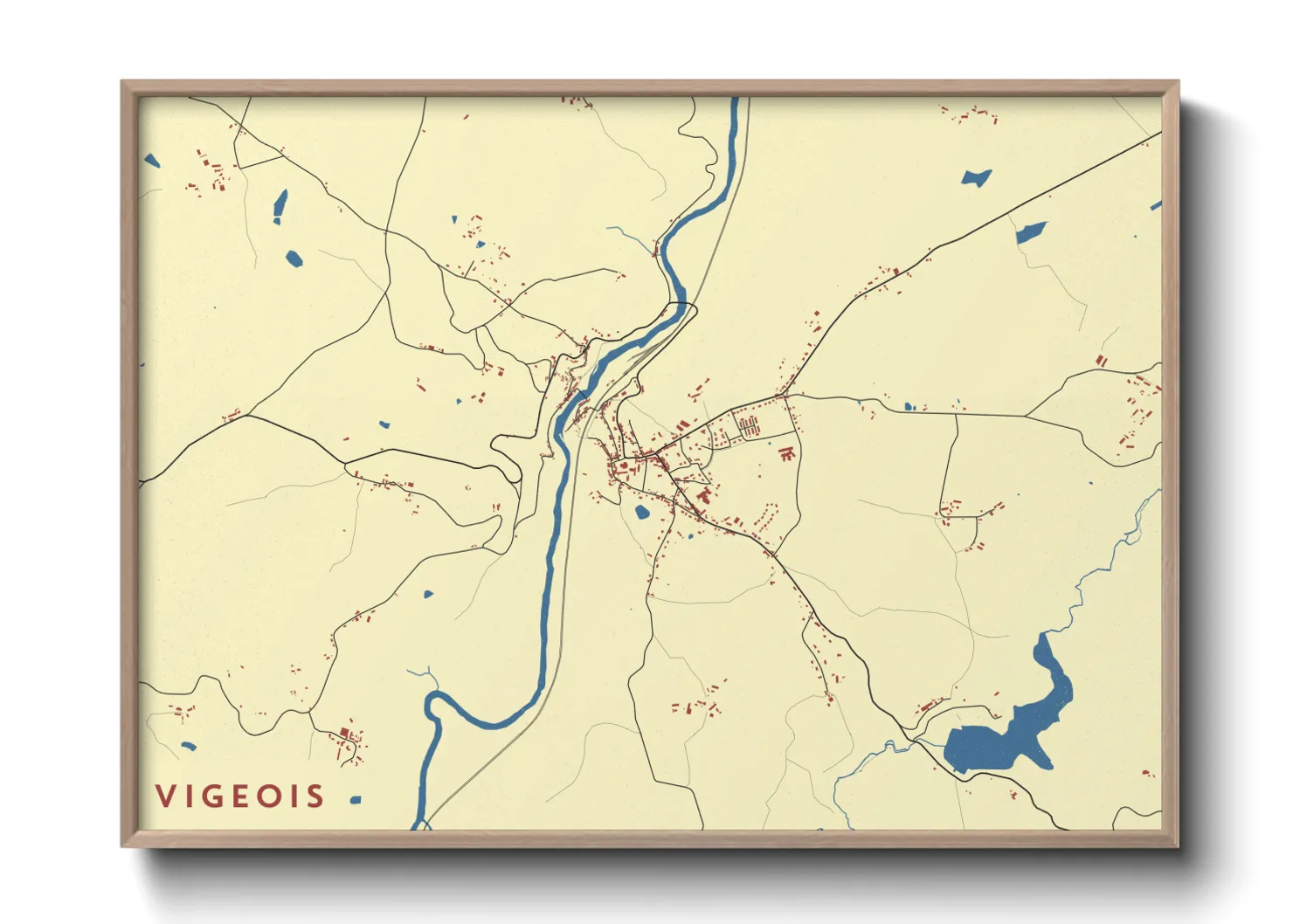 Une affiche de carte sur Vigeois