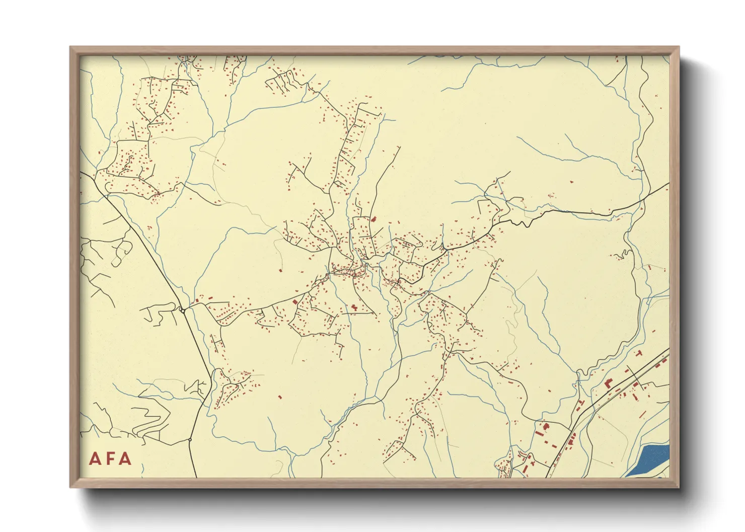 Une affiche de carte sur Afa