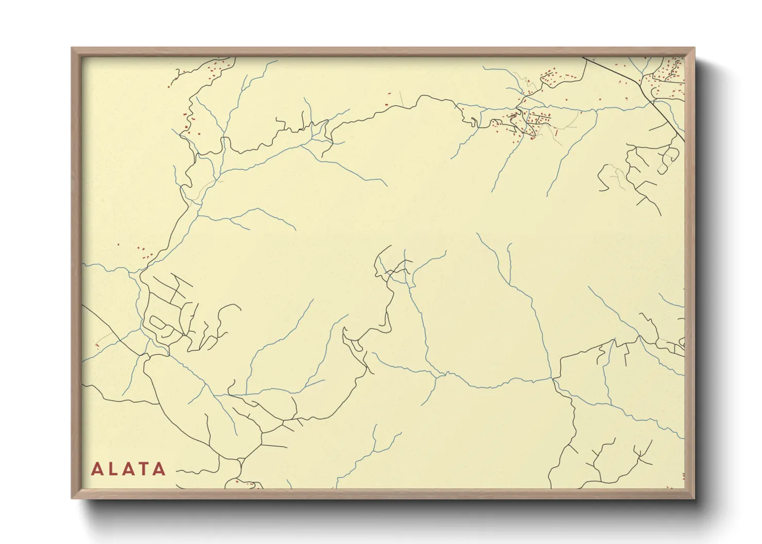 Une affiche de carte sur Alata
