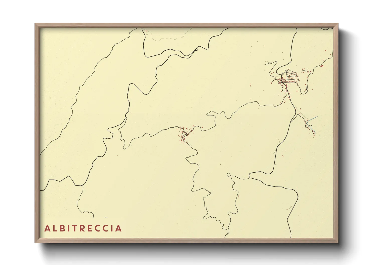 Une affiche de carte sur Albitreccia