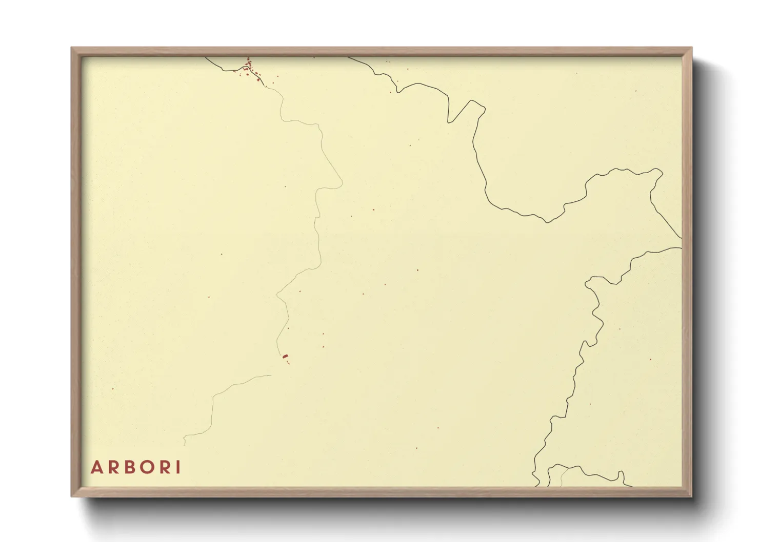 Une affiche de carte sur Arbori