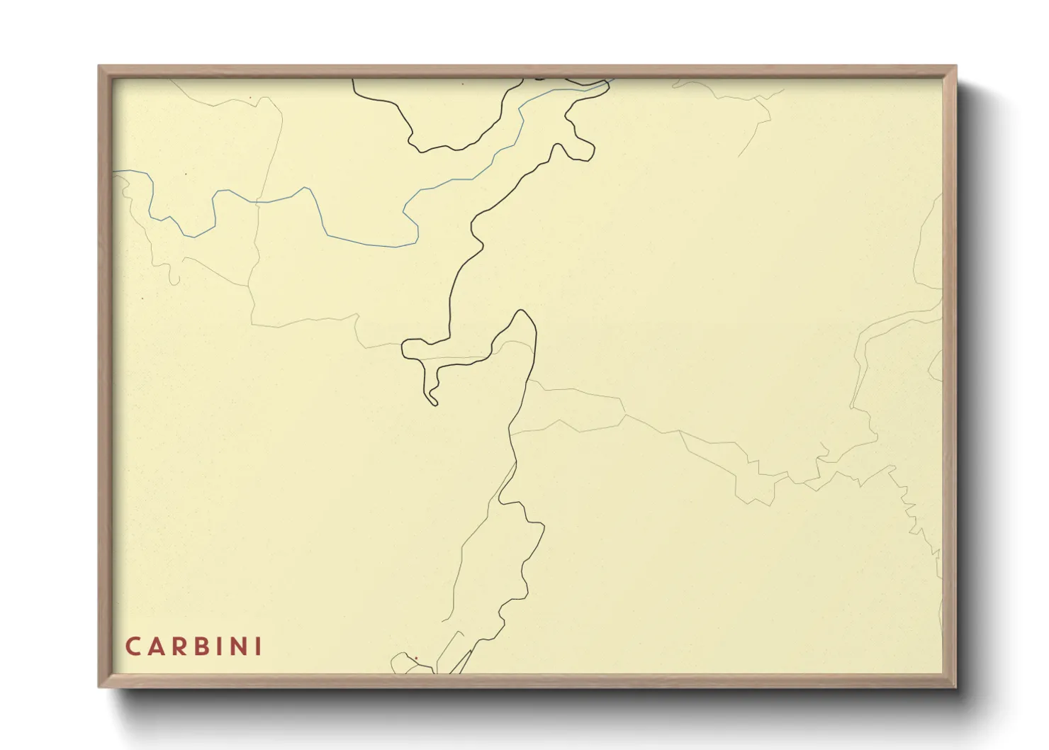 Une affiche de carte sur Carbini