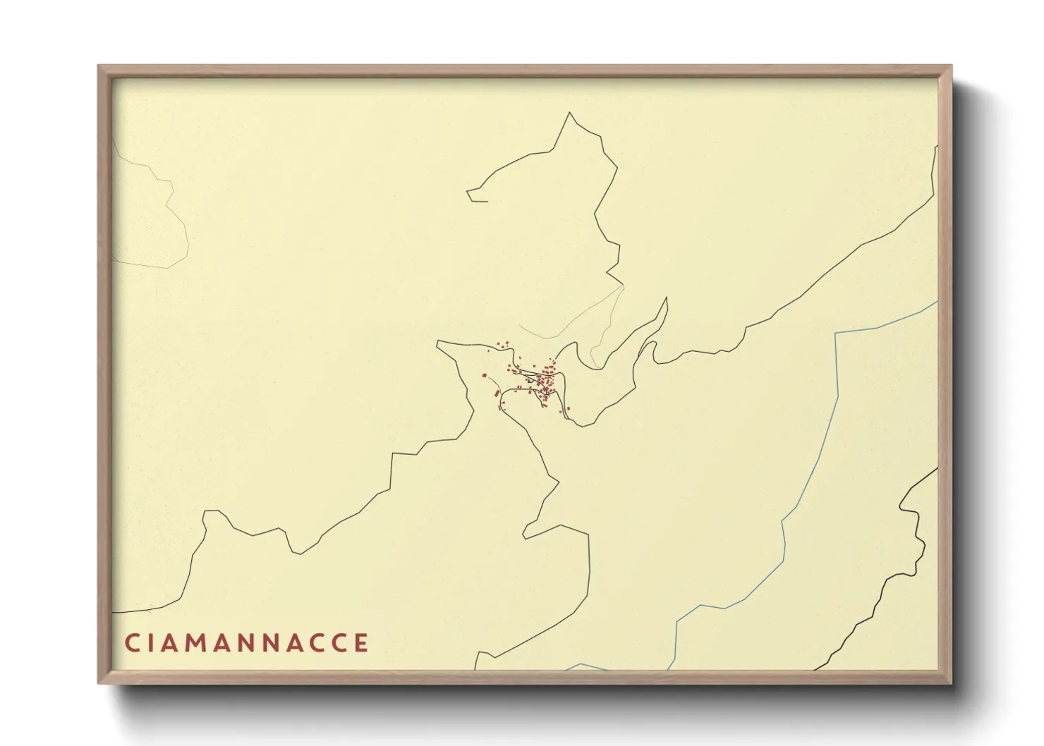 Une affiche de carte sur Ciamannacce