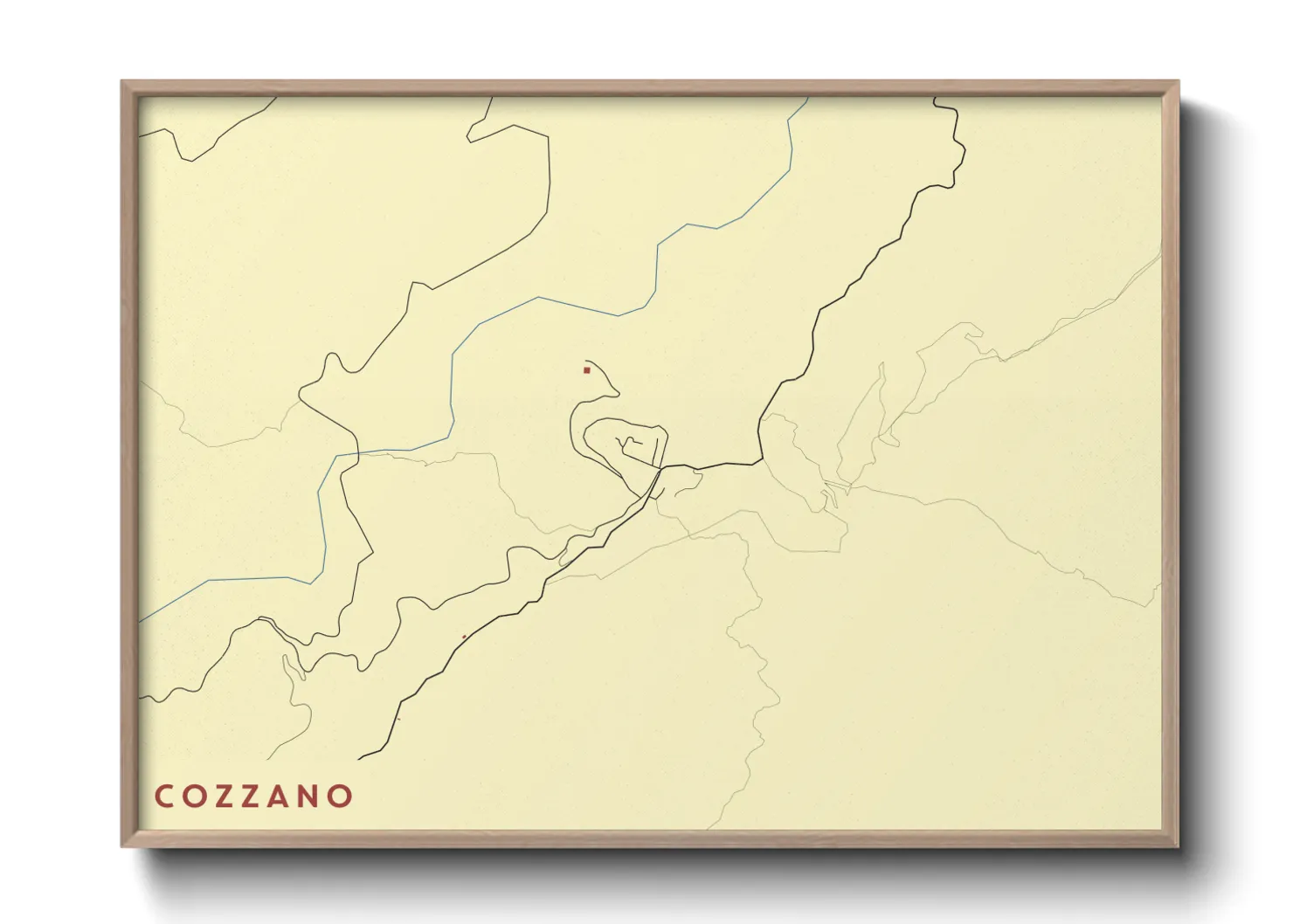 Une affiche de carte sur Cozzano