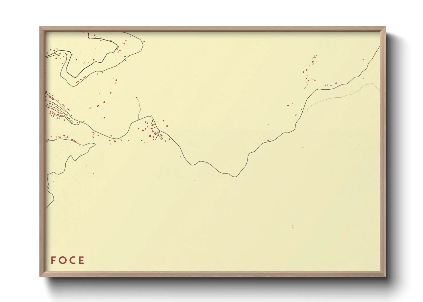 Une affiche de carte sur Foce