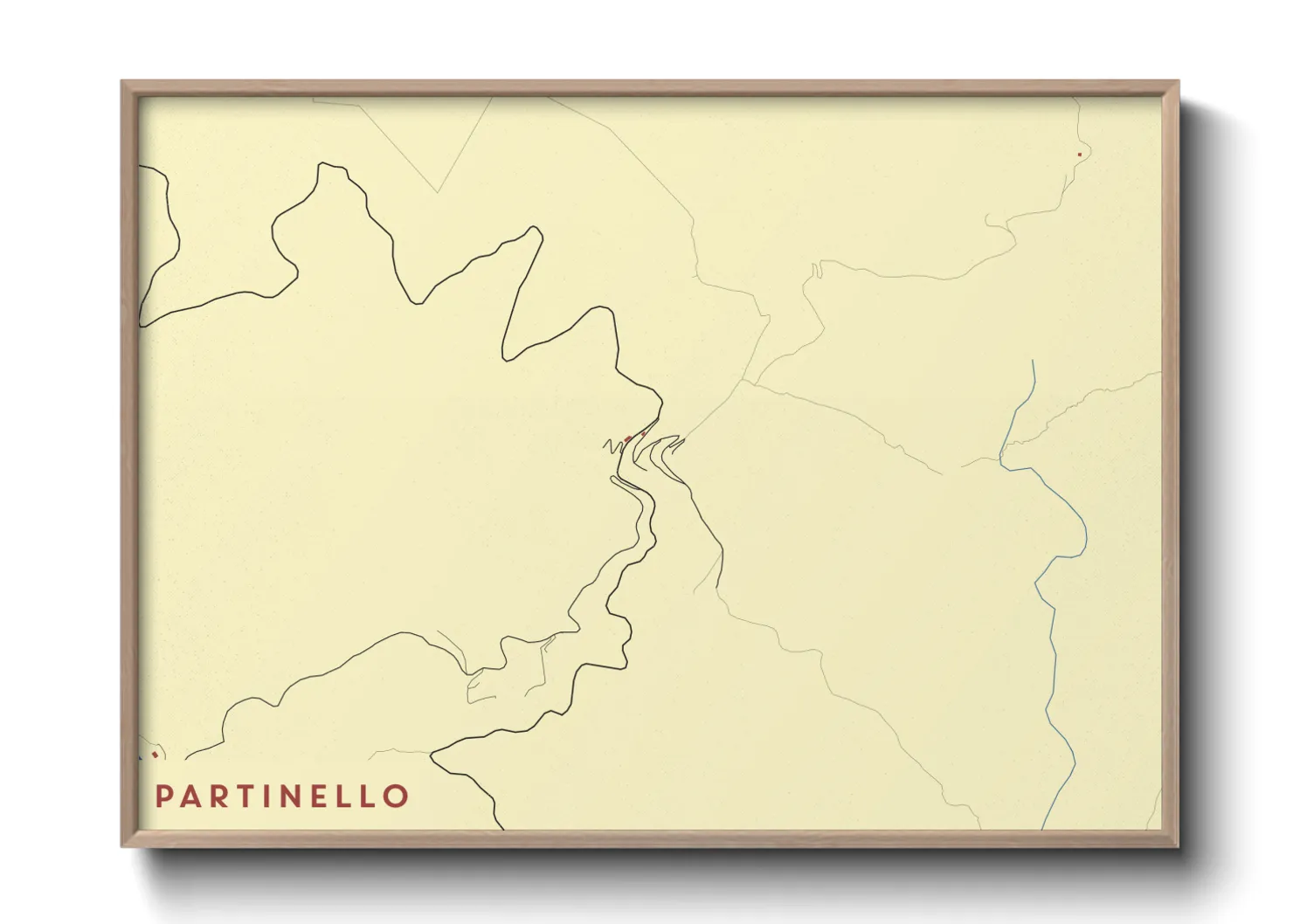 Une affiche de carte sur Partinello