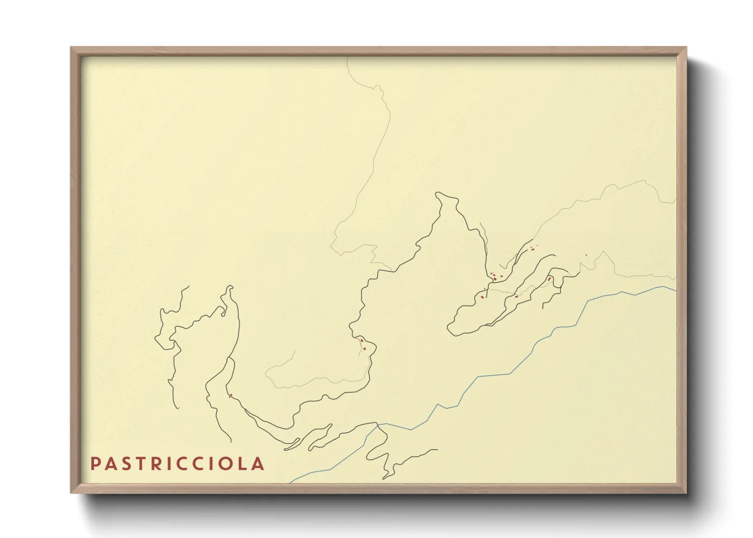 Une affiche de carte sur Pastricciola