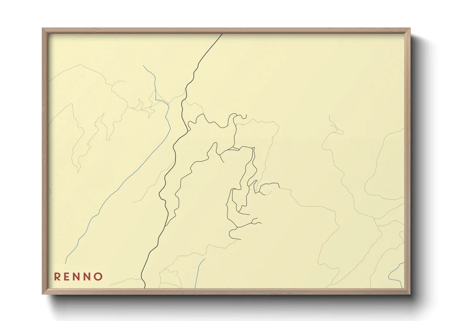 Une affiche de carte sur Renno