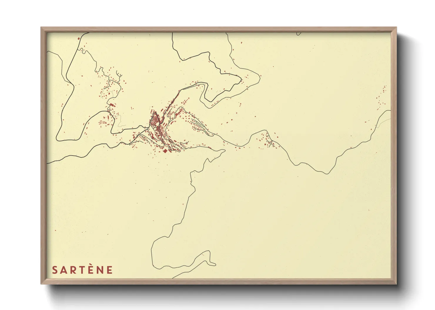 Une affiche de carte sur Sartène