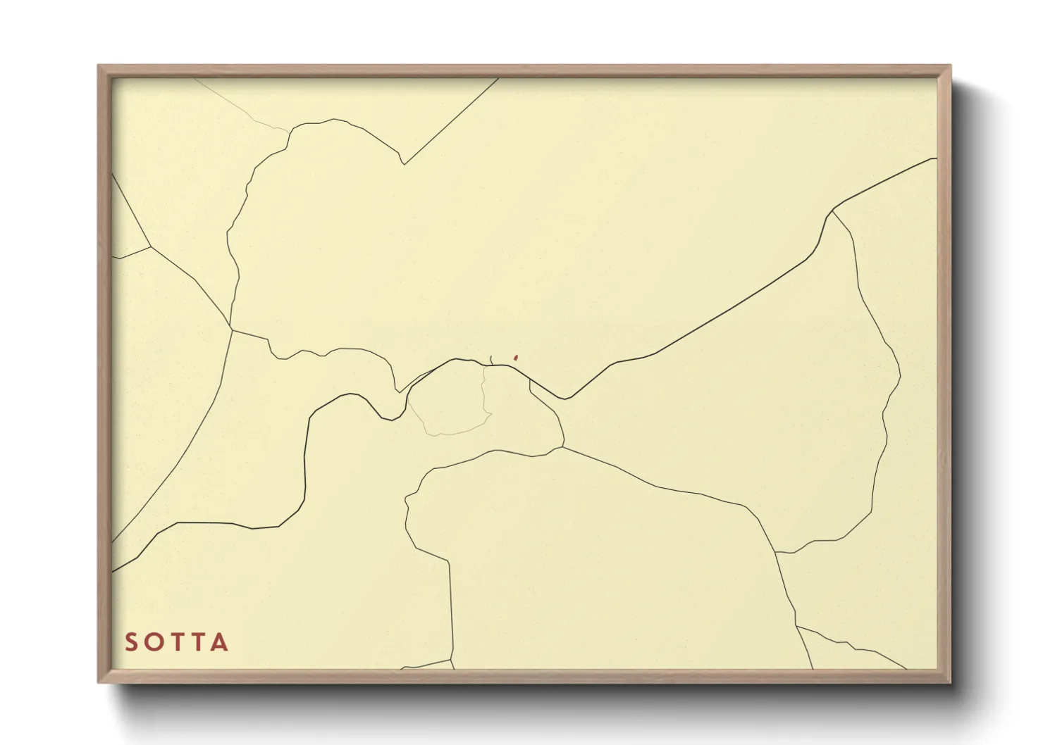 Une affiche de carte sur Sotta