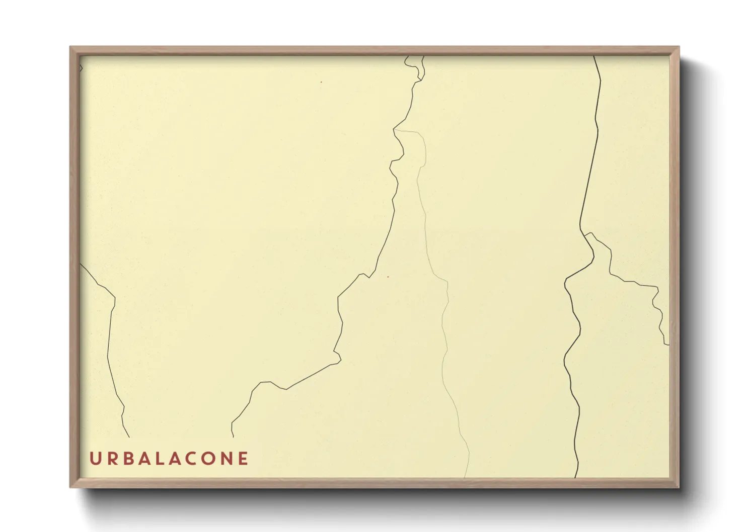 Une affiche de carte sur Urbalacone